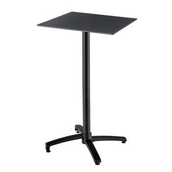 Mesa Alta De Jardín De 60x60 Cm Inclinable, Laminada En Negro, Opéra - Oviala