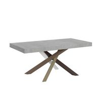mesa extensible 90x200304 cm volantis cemento estructura multicolor 4c