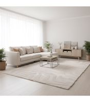 limba 13020 - alfombra pelo suave - efecto 3d - blanco