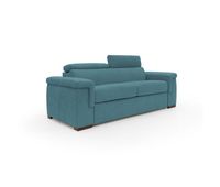 giunone sofa cama convertible con colchon de 18 cm y reposacabezas reclinables en tejido impermeable 220 cm mat 140x197 cm azul claro