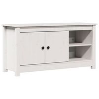 mueble para tv de madera maciza de pino blanco 103x365x52 cm vidaxl