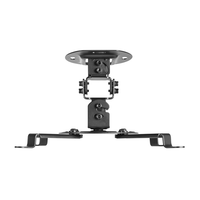 aisens soporte universal giratorio inclinable de techo para proyector 135kg negro
