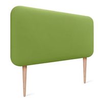 dhome cabecero tapizado liso redondeado polipiel con patas para pared acusticos cabeceros absorbentes cabezal cama dormitorio verde 80cm