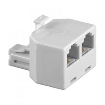 Goobay Bifurcador RJ11 para Telefonía Blanco