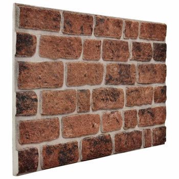 Paneles De Pared 10 Uds. 100 X 50 Cm Ladrillo Marrón Espuma Eps Vidaxl