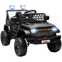 aiyaplay coche electrico para ninos con bateria 12v mando a distancia velocidad ajustable usb faros bocina negro