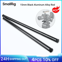 smallrig 2 uds 15mm varilla de aleacion de aluminio negra m12-40cm varilla de 16 pulgadas para plataforma de soporte estabilizadoraccesorios para tripode -1054