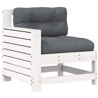 sofa jardin  sofa de exterior con reposabrazos y cojin madera maciza pino blanco