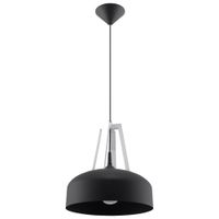 lampara de techo blanco negro aceromadera alt 85 cm
