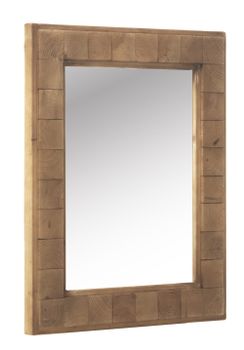 Espejo de madera de bloques