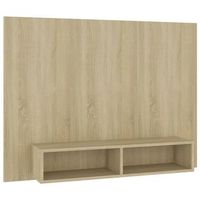 mueble tv pared madera contrachapada roble sonoma 120x235x90cm