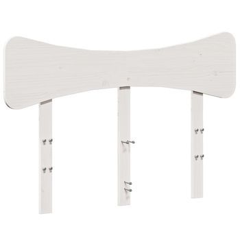Cabecero De Cama | Panel De Cabecera Madera Maciza De Pino Blanco 120 Cm