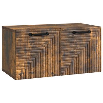 Mueble Para Tv De Pared Roble Ahumado 59,5 X 31 X 30 Cm Vidaxl