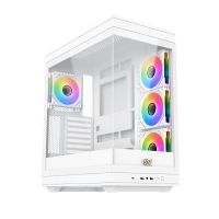 caja torre xigmatek meta en45073 blanca cristal templado argb e-atx