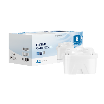 Aigostar Pack de 3 filtros para jarra de agua. Filtros de repuesto para jarra de agua Aigostar, duración 60 días por cada cartucho. Libre de BPA, diseño exclusivo