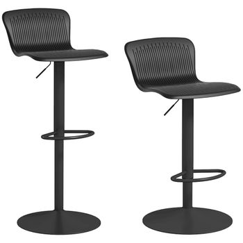 Taburetes de bar 38.5x40x97.5 cm negro