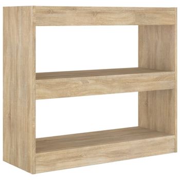 Estantería/divisor de espacios madera color marrón 80x30x72 cm