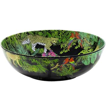 Ensaladera grande de melamina con motivos de la selva 31 cm