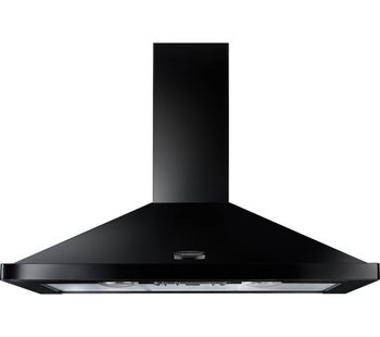 RANGEMASTER LEIHDC110BC Chimney Cooker Hood - Black & Chrome, Black