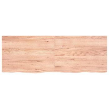 Tablero Mesa | Tablero Escritorio Madera Roble Tratada Marrón Claro 140x50x(2-4) Cm