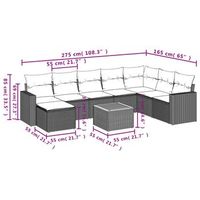 conjunto de sofas de jardin incluye cojines combinacion de 9 piezas