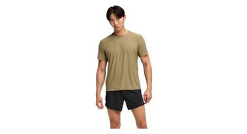 Camiseta de manga corta hoka airolite 2 0 caqui hombre
