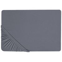 sabana de algodon gris oscuro 200 x 200 cm ajustable bordes elasticos solido janbu
