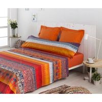 cotton artean - juego de sabanas indi  cama de 180 x 190200  100 algodon