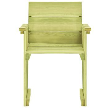 Silla De Jardín | Silla De Exterior | Sillón De Madera De Pino Impregnada