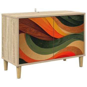 Mueble De Tv Bonn 69 X 33 X 50 Cm Sonoma Madera De Ingeniería Vidaxl