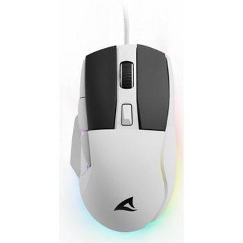 Ratón Sharkoon SKILLER SGM35 USB 6400 DPI Blanco RGB Iluminación Sin Software