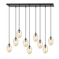 lampara colgante celeste ambar 9 luces