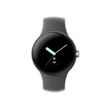 Google Pixel Watch 4G LTE Bluetooth NFC GPS 41mm AMOLED Plata Correa Carbón S/L 5ATM SpO2