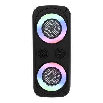 LIFA Altavoz de Bluetooth grande portátil con luces LED, reproductor de música MP3, Bluetooth, USB, Tarjeta SD, Jack 3.5mm, Radio FM JBK8902