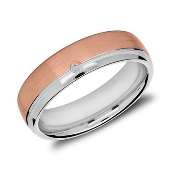 Anillo de mujer de plata chapada en oro rosa 925 con circonita cúbica