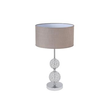 Sobremesa  Beatia 1xe27 Cromo Pantalla Gris 35d