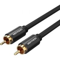 cable estereo rca vention vab-r09-b150 15m doble apantallado contacto dorado negro