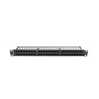 patch panel lanberg ppu6-1048-b 1u 48 puertos cat6 blindado metal negro