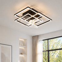 nettlife ventilador techo luz led silencioso regulable 3000-6500k 6 velocidades mando distancia temporizador negro salon dormitorio