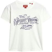 superdry camiseta t-shirt ajuste metallise femme para mujer