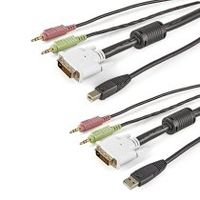 startechcom cable kvm 4 en 1 de 18m con dvi usb audio y micrafono