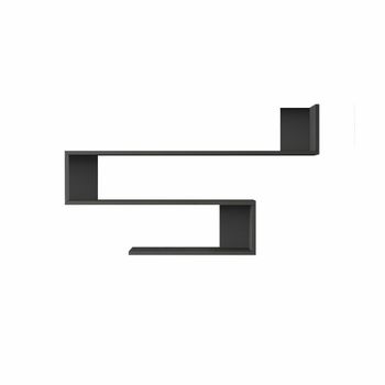 Estantería de pared moderna gris oscuro, l 120 cm