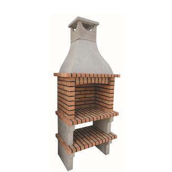 Bbq Petra I - Barbacoa Simple, Construido Con Ladrillo Y Cemento Refractario - 91x57x240cm