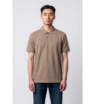 BOSS para hombre. 50554574 Polo Pio 1 marrón verdoso (L), Casual, Algodón, Manga corta