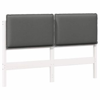 Cabecero Tapizado Y Gris Claro 160 Cm Madera De Pino Macizo Vidaxl