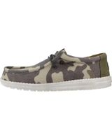 de hey dude zapatillas hombre modelo wally washed color verde camo
