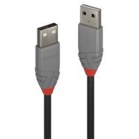 cable usb 3 m usb 20 usb a negro gris lindy 36694