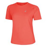 asics road camiseta de running mujeres-coral