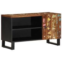 mueble de tv madera reciclada y madera contrachapada 80x33x46cm vidaxl