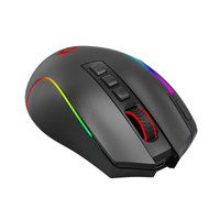 raton inalambrico para juegos redragon m612 pro de 3 modos 8000 dpi rgb 9 botones programables agarre ergonomico tipo garra